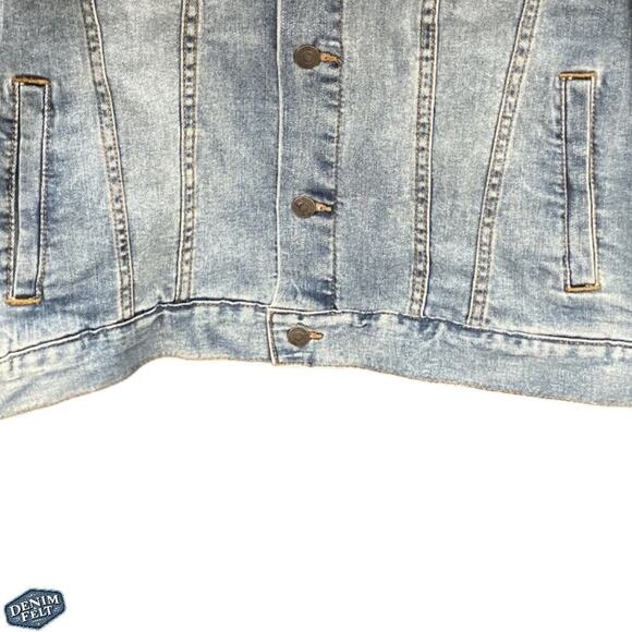 Jim Beam Medium Wash Embroidered Button Down Denim Jean Jacket | NEW!! - Picture 5 of 12